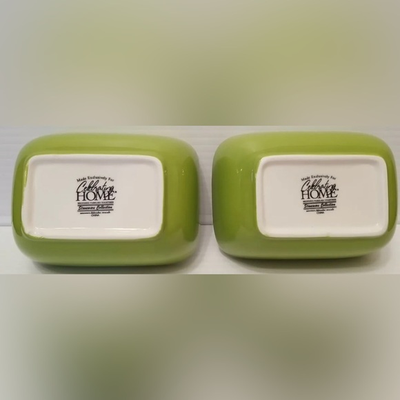 Celebrating Home Stoneware Collection Citrus Condiment Caddy 3 Pc Set NIB 93465 - Picture 5 of 10